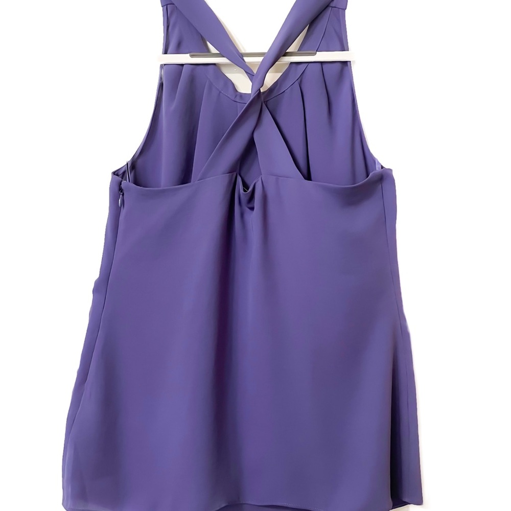 BANANA REPUBLIC purple halter blouse - Picture 2 of 6